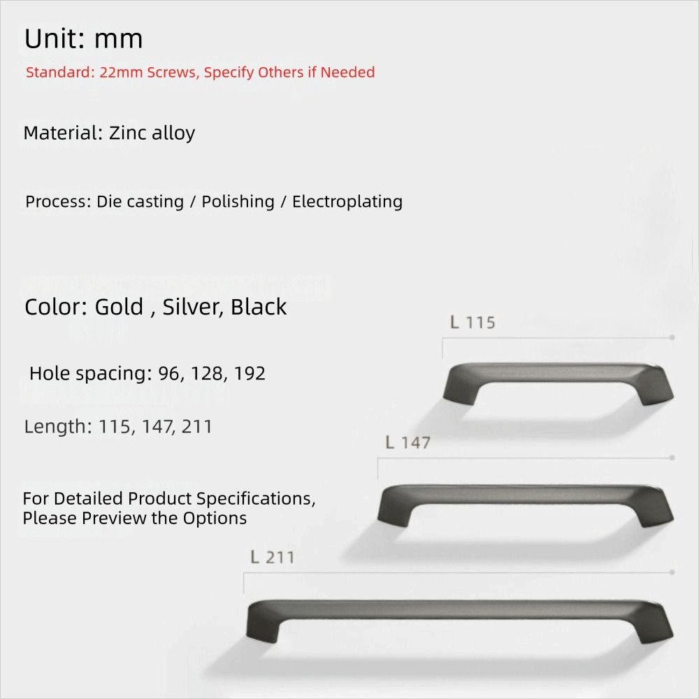 Brass Gold Finish Cabinet Door Handles Minimalist Design Kitchen Handles For Kitchen Cabinets