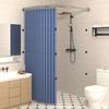 Non Perforated Corner Magnetic Folding Invisible Shower Curtain in Bathroom Waterproof and Mold Resistant, Thickened Shower Room