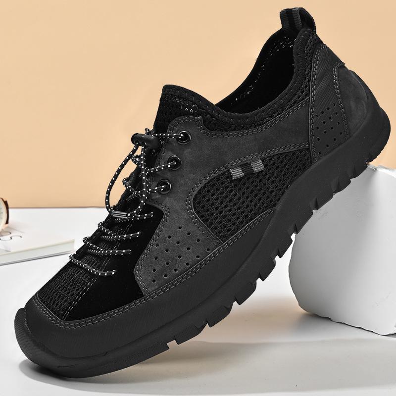 KN's Same Outdoor Hiking Shoes Men's Summer Hollow Breathable Mesh Shoes Men's One-pedal Non-slip Sports and Leisure Shoes