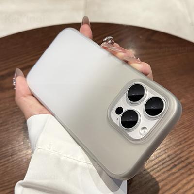 Husă de Telefon Ultra Subțire Pentru iPhone iPhone 12 13 14 15 16 Pro Max Plus Transparentă Gradient Mată Bumper Huse Spate