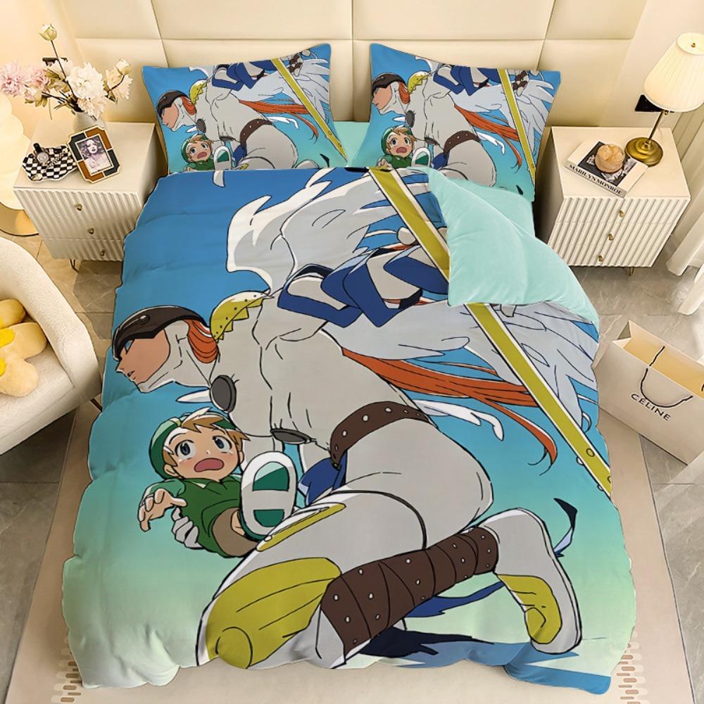 Anime Digital-monsters Bedding Set Digimon Duvet Cover and Pillowcases Unfilled Single Double Bed Adult Boy Girl Gift