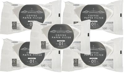 Pegasus Coffee Paper Filters 01 W, 100 Filters, Made In Japan, 1-2 Cups, White, PEF-01-100W X 5 Packs [Used]