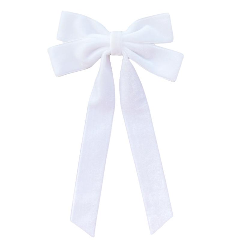 Winter velvet with double bow hair accessories, popular fashion, simple and versatile princess clothing accessories