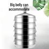SuLe 47cm Rectangular 5-Layer Thickened Stainless Steel Steamer Pot