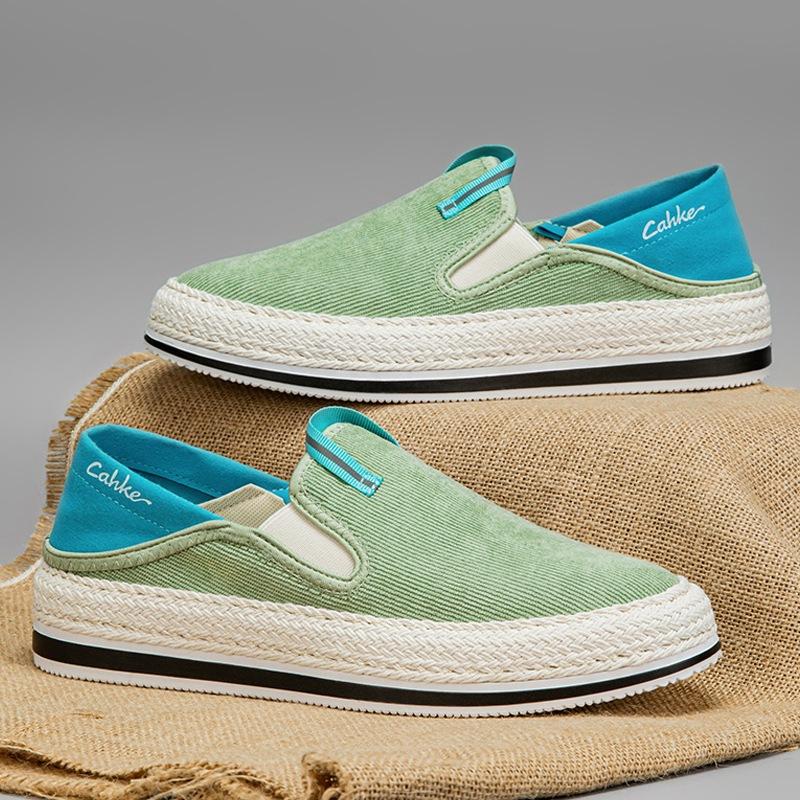 

Мужские кеды на одной педали, мужские кеды для скейтборда, повседневные модные мужские туфли, весна 2025, новые соломенные вельветовые туфли-рыбаки для мужчин 44