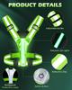 LED Reflective Vest Running Gear, 5 Lights Colors High Visibility Reflective Running Gear Rechargeable Light Up Running Vest for Running  Adjustable
