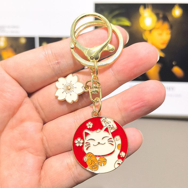 

Creative Alloy Drip Oil Fortune Cat Koi Good Luck Hamster Keychain Cute Personalized Personalized Small Gift Backpack Buckle
