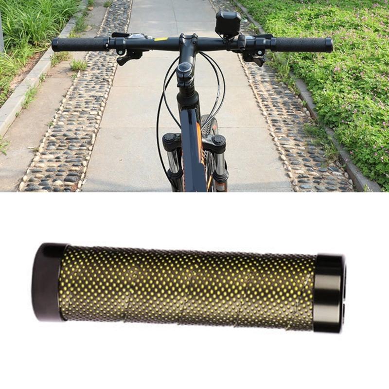 2pcs Durability Leather Mountain Bike Grip Ergonomic Comfortable Handlebars Grip for Professional Cyclists