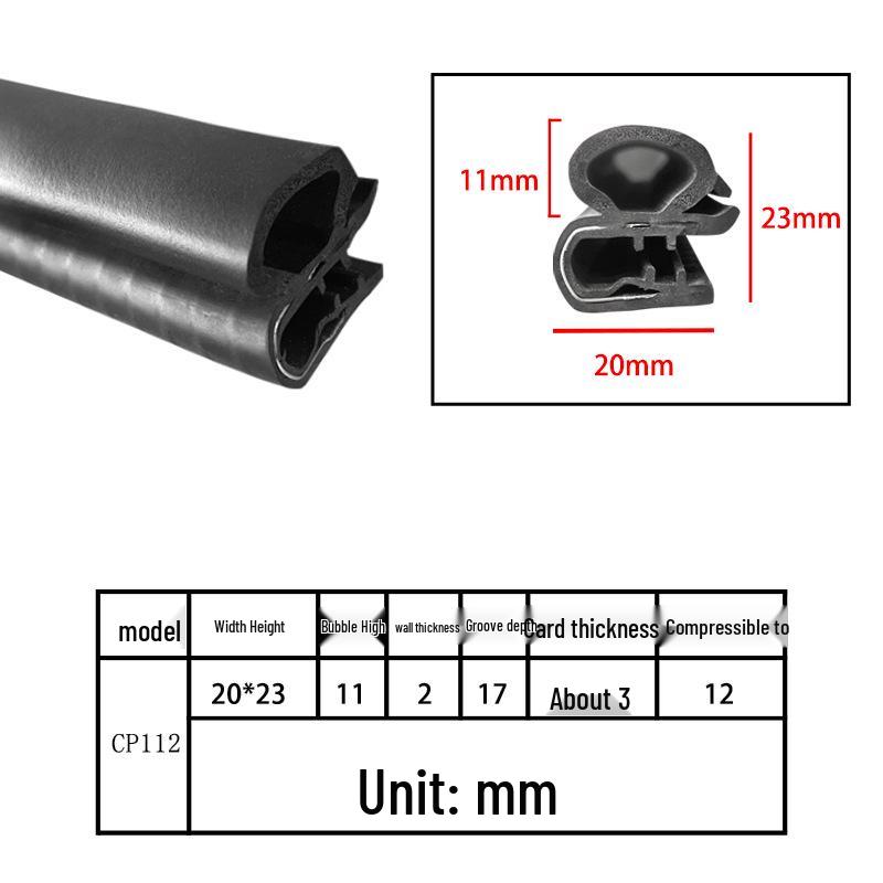 High-Temperature Resistant U-Shaped Rubber Sealing Strip for Dustproofing Electrical Cabinets and Car Doors