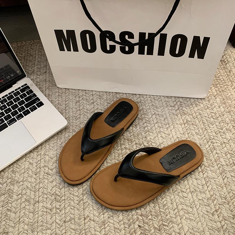 

Женские летние тапочки 2025 года: Стильные, удобные, с мягкой подошвой, нескользящие, универсальные шлепанцы 35 чёрный