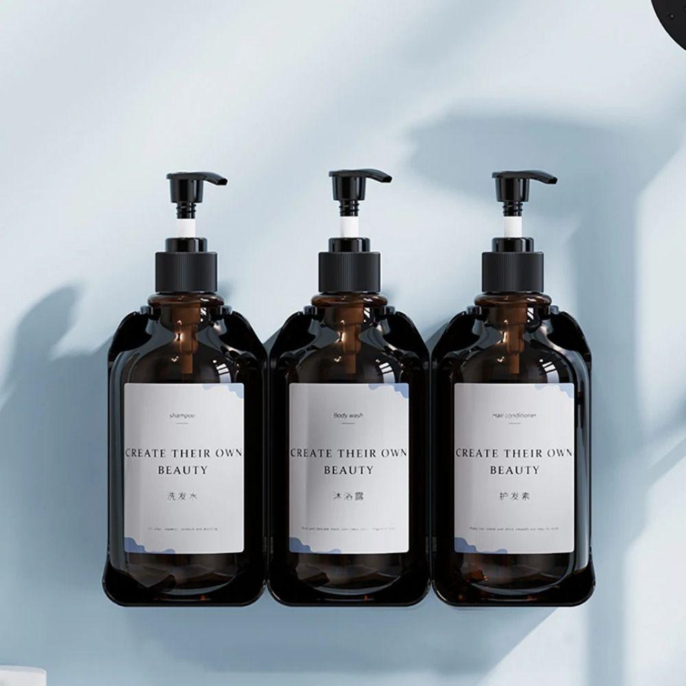 Hand Press Wall Mounted Soap Dispenser Lock Hand Sanitizer Jar Refillable Bottle Holder  Hotel