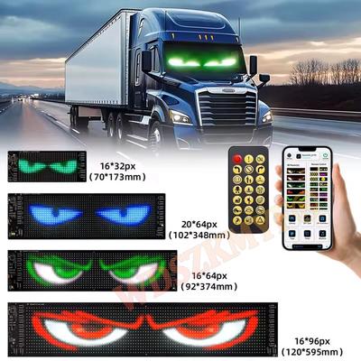 APP Kontrollü LED Esnek Ekran Kamyon için Araba İşareti Gözler RGB LED Matris Piksel Paneli Araba İşareti Animasyon Esnek Ekran Işığı