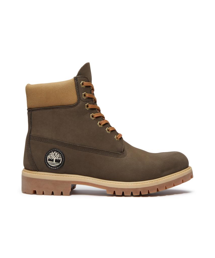 Timberland (Men'S) Premium 6-Inch Lace Waterproof Boots - Dark Brown Nubuck: Olive / A2P6W-A4J