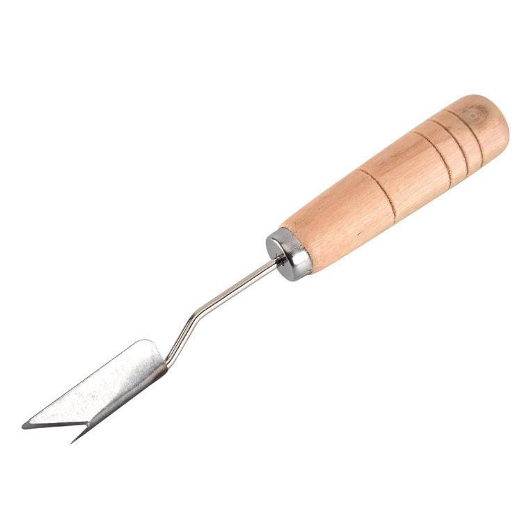 Stainless Steel Pineapple Peeler & Eye Remover with Wooden Handle