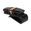 Car Sun Visor Glasses Clip Carbon Fiber 180° Rotatable Universal Sunglasses Cards HolderGold