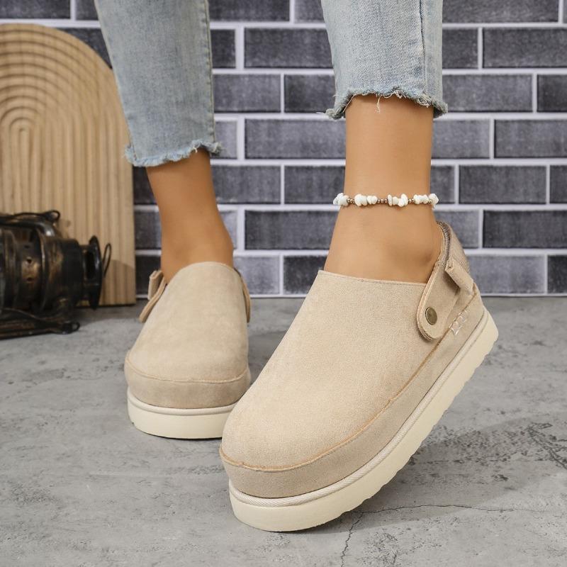 New Large-sized Shoes Slippers Women's Fashion Versatile Thick-soled Velcro Headband