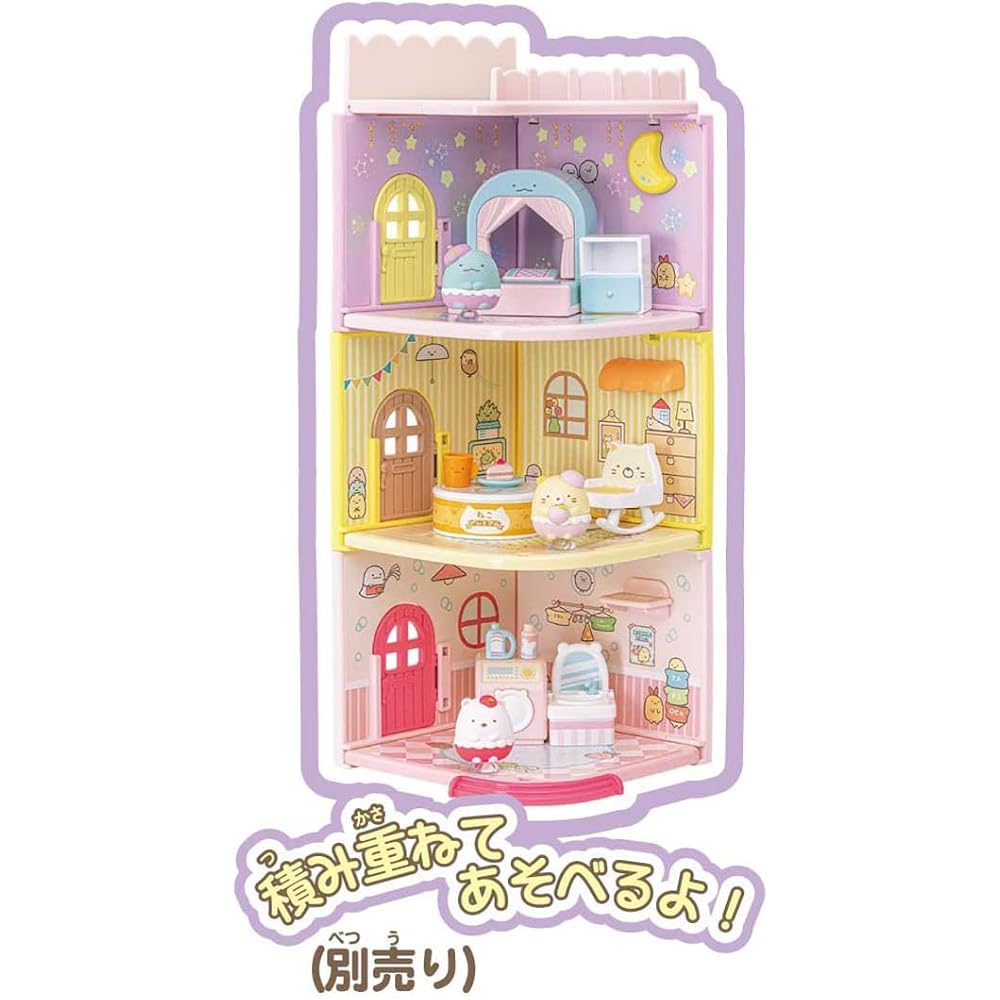 Takara Tomy Sumikko Gurashi Cat Tea Time Playset with Accessories for Kids