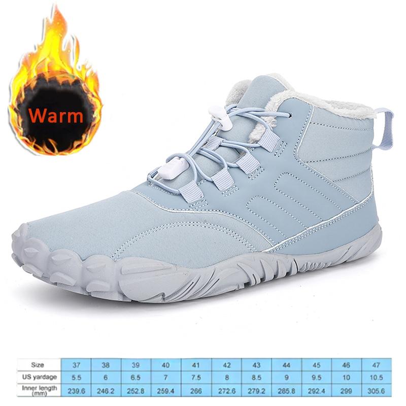 Nieuwe Winterlaarsjes Heren Sneeuw BareFoot Casual Schoenen Outdoor Werkschoenen Dames Warme Bont Heren Enkellaarsjes Heren Sneeuwlaarzen Grote Maat 47