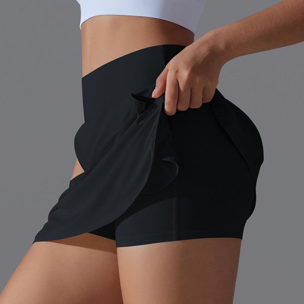 Women's Quick-Dry Anti-Exposure Skort for Tennis, Badminton, and Yoga - High Waist Summer Activewear.