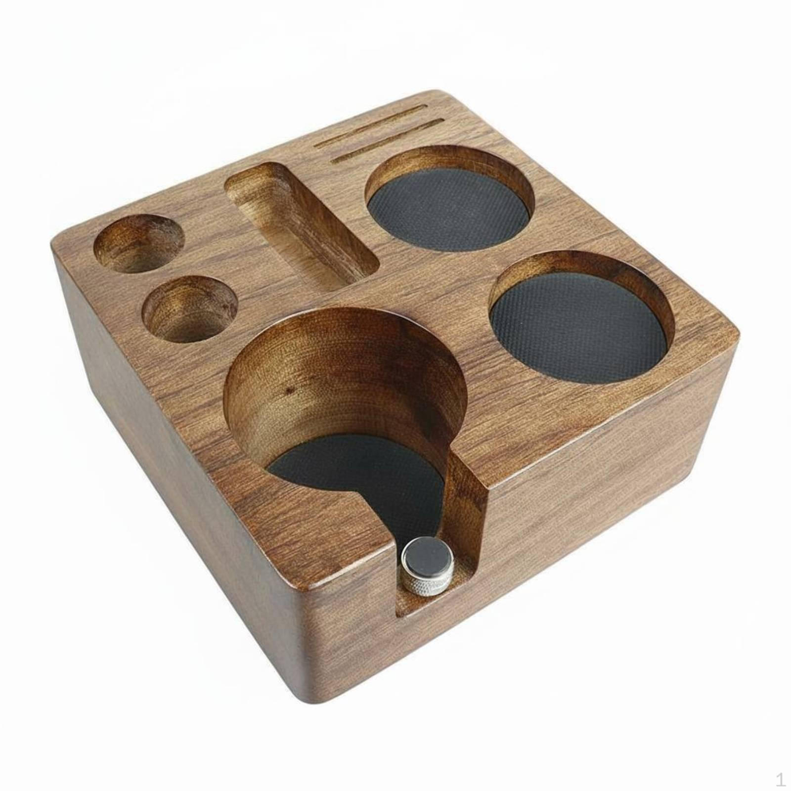 Espresso Pressing Station Adjustable Height Portafilter Holder Base Multifunctional Coffee Tamper