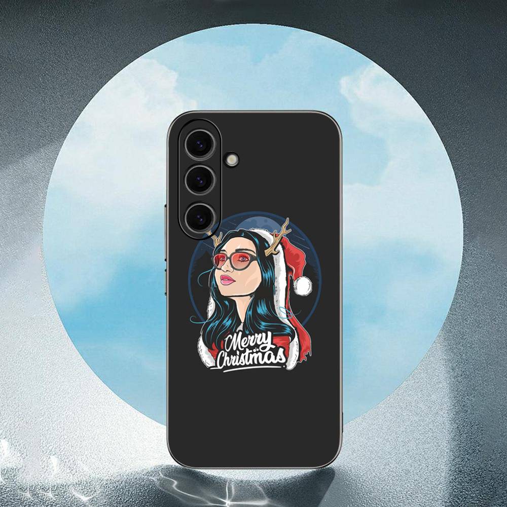 Fashion Girls For Samsung Galaxy S25 S24 S23 Ultra S22 S21 Plus S20 Black Soft Silicone Protective Case