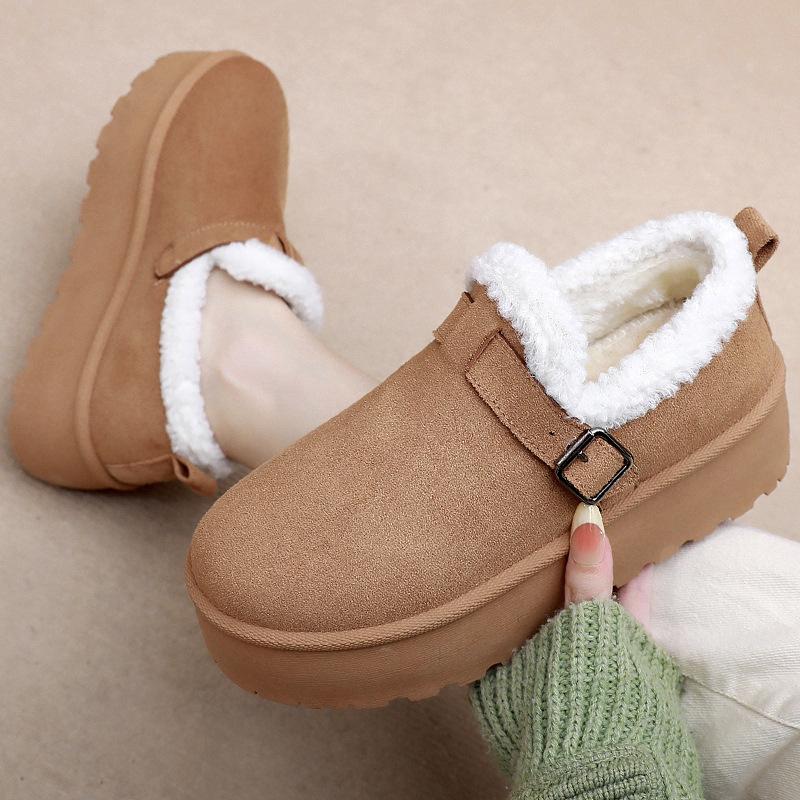 Cotton Shoes, Thickened Snow Boots, Warm Ankle Boots, Thick-soled Height-increasing Cotton Boots, Versatile Boots