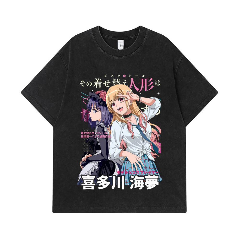 275 GSM Washed T-shirts 100% Cotton My Dress Up Darling V1 Print Unisex Heavy Cotton T Shirt