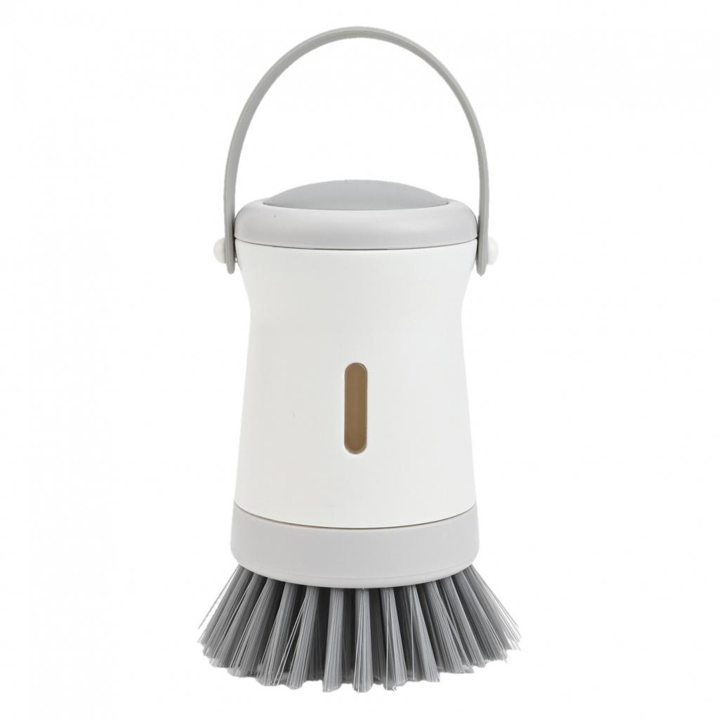 Ergonomic Handle Kitchen Pot Brush for Stainless Steel and Glass Surfaces