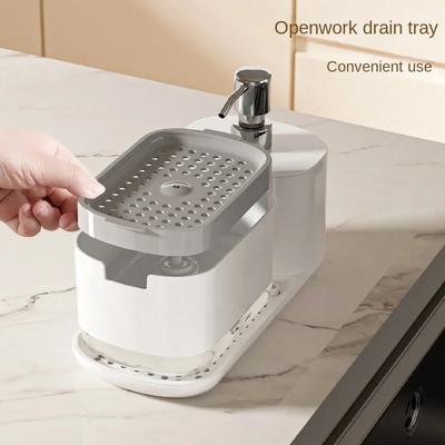 Drucktyp Haushalt Automatische Flüssigkeitsausgabe Box Desktop Handdesinfektionsmittel Aufbewahrungsbox Badezimmer Arbeitsplatte Handtuchhalter Seifenbox