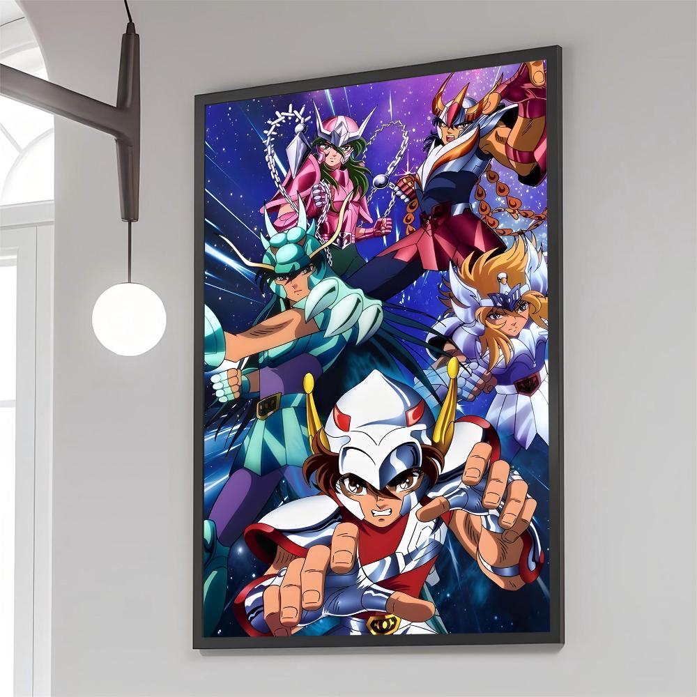 

1PC Saint Seiya Poster Movie Sticky Posters Retro Kraft Paper Sticker DIY Room Bar Cafe Aesthetic Art Wall Painting 21X30CMNo Framed