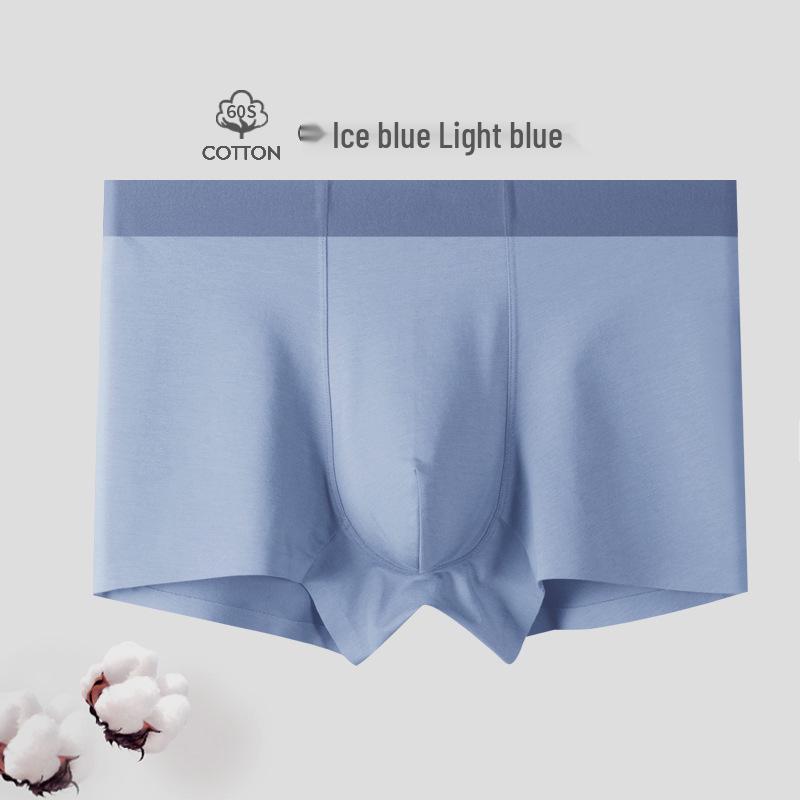 3-Pack Men's Seamless Boxer Briefs - Plain Color Cotton with Mulberry Silk Antibacterial Crotch