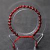 Pulsera de granate rojo natural, cuentas de granate redondas, accesorios de cuerda roja hechos a mano, pulsera de bricolaje, brazalete, joyería de granate, jade
