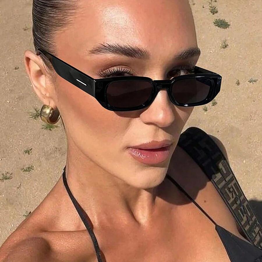 Vintage Rectangle Sunglasses Women Retro Small Frame UV400 Protection Fashion Designer Shades Eyewear Men Unisex Goggles