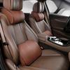 Car Leather Headrest Lumbar Cushion Memory Foam Neck Pillow Lumbar Pillow Car Lumbar Headrest Memory Foam Core