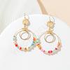 Explosive color hollow rice bead earrings Bohemian style women's jewelry earrings design sense spot