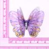 50Pcs 3D Organza Fabric Butterfly Appliques Double-layer Translucent Chiffon Butterfly Embroidered Patches Colorful