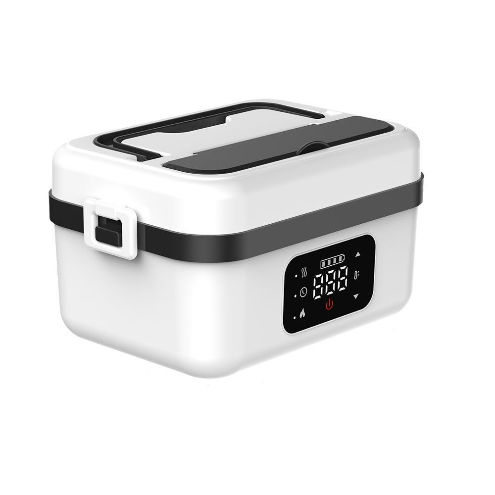 

Wireless Electric Insulated Lunch Box - Built-in 8000mAh Battery, 60W Heating Lunch Box 1L Stainless Steel Lunch Box Food Warmer 1&Other білий