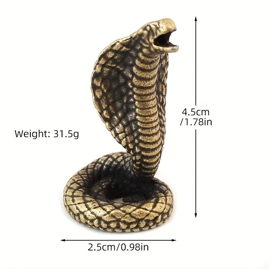 

1 шт., Сложная металлическая скульптура змеи - Талисман удачи зодиакальной змеи, Динамичная поза для декора дома и офиса