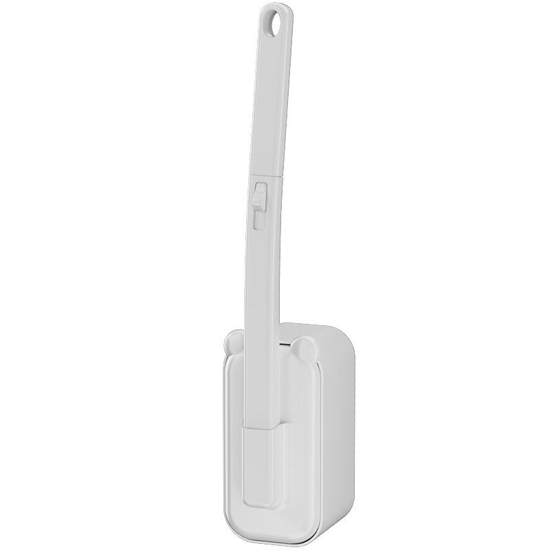 Disposable Toilet Brush Set Wall Mounted with Replaceable Refill Heads Cleaning Tool with Storage Holder Bathroom Cleaner Kit