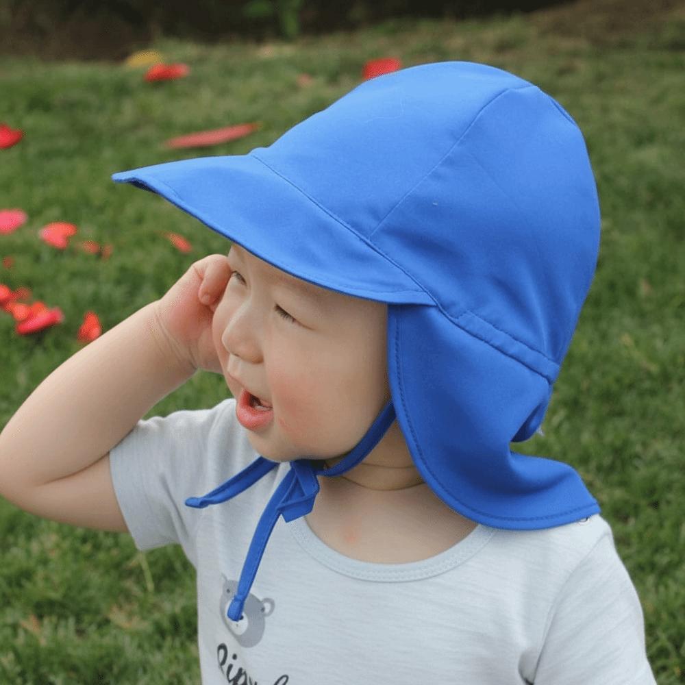 with Windproof Rope Solid Color Sunshade Hat Panama Cap Children's Visor Hat  Kid