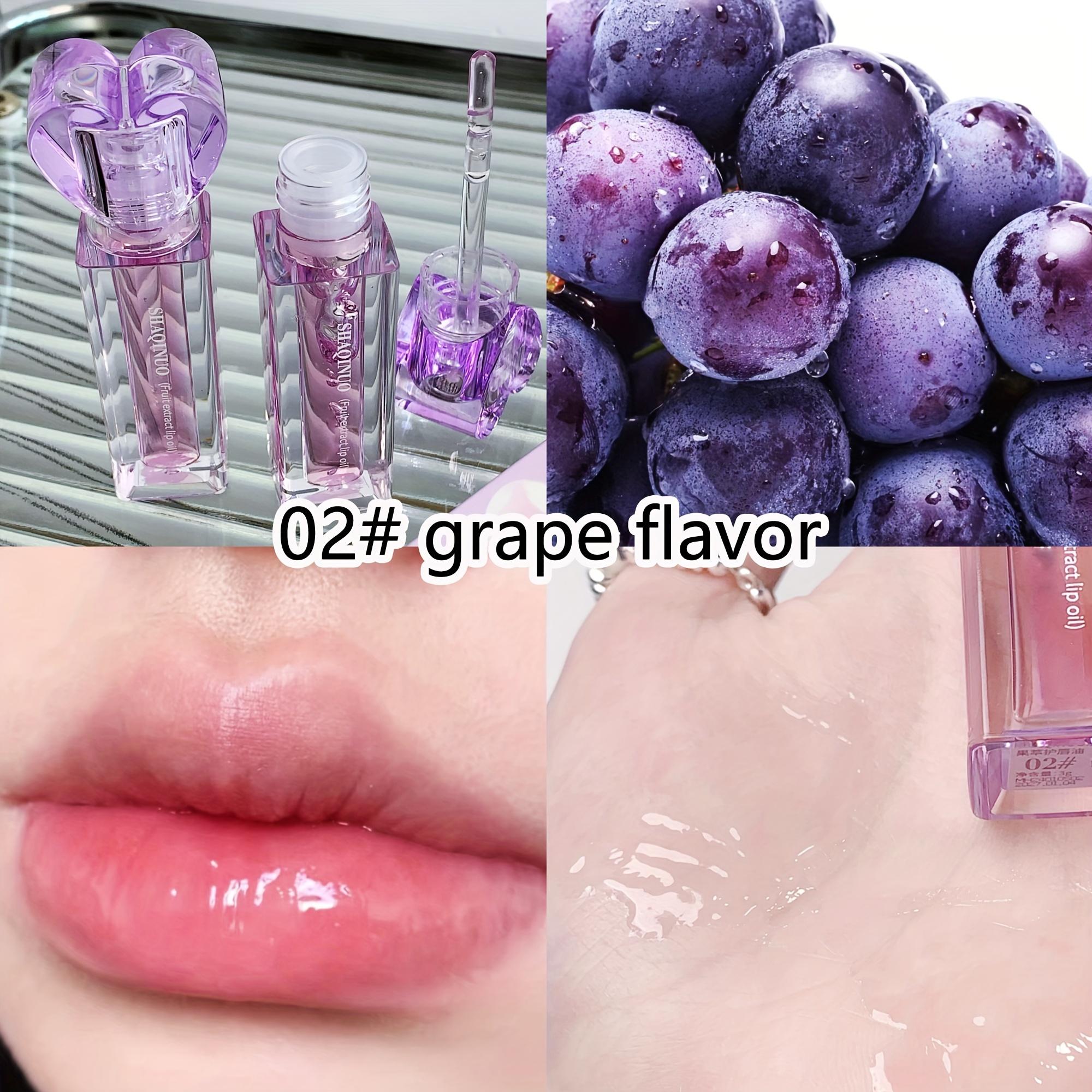 

Масло для губ с фруктовым экстрактом увлажняет линии губ. Зеркало Прозрачное Стекло Губа Мед 02# Grape Flavor