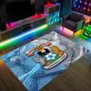 Coventry City Football Design Crystal Velvet Carpet Cozy Non?Slip Printed Rug For Bedroom Living Room Entrance