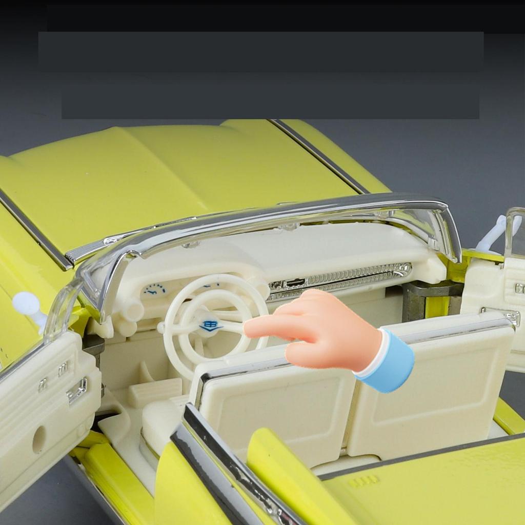 1/24 Cadillac Eldorado Vintage Retro Spielzeug für Kinder Diecast Metall Miniaturmodell Rückzugsantrieb Sound & Licht Sammlung Geschenk Jungen