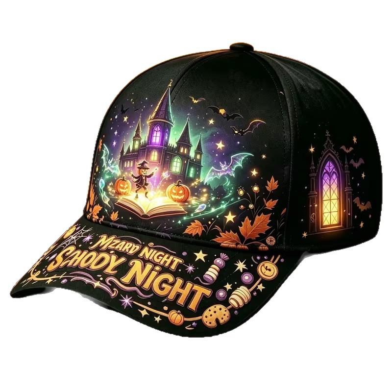 New Halloween themed baseball cap D digital printing ghost skull men's sunscreen hat