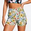 High Waist Drawstring Floral Print Shorts for Women Casual Loose Fit Summer Lightweight Breathable Elastic Waistband Shorts