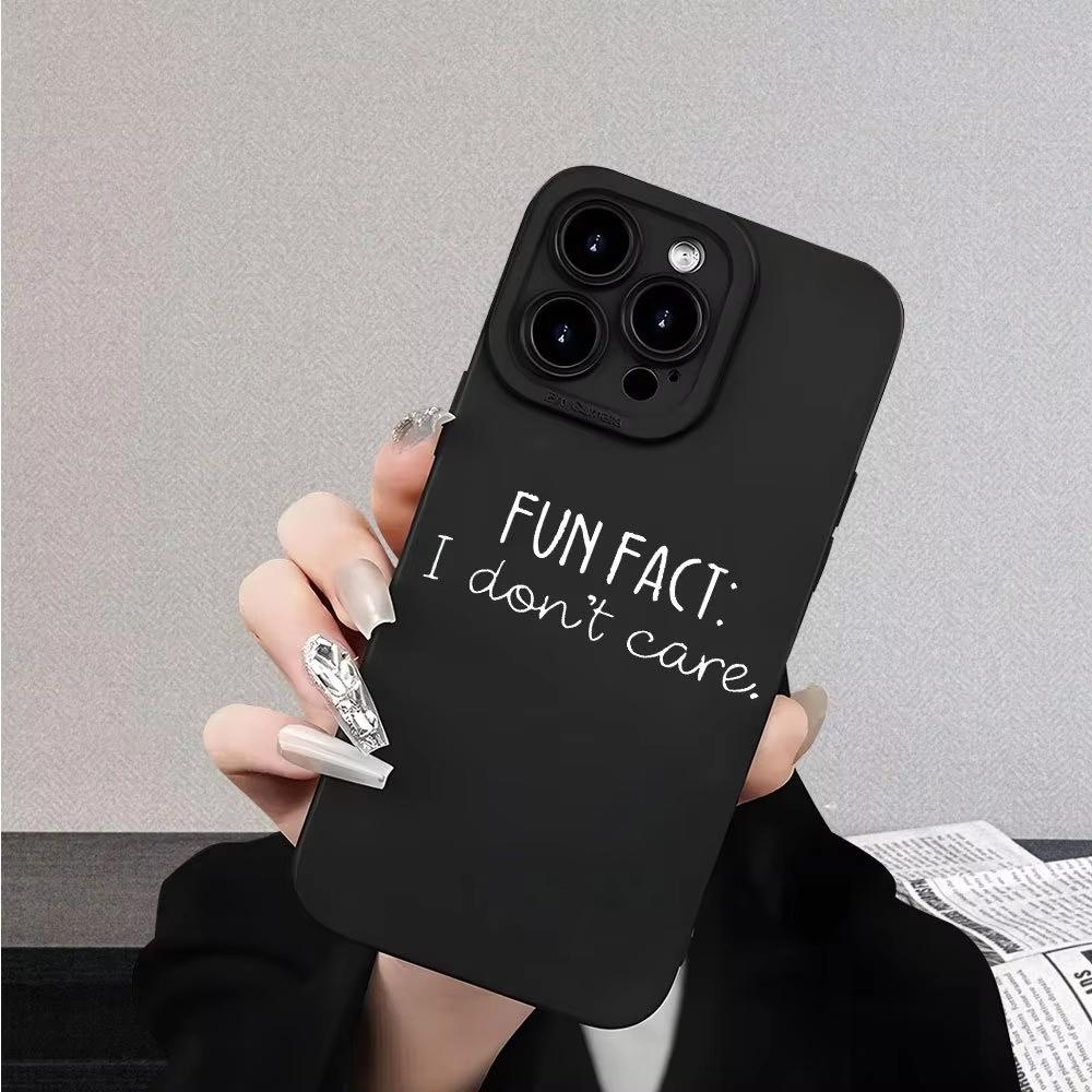 Sarcastic Text Minimalist Design Soft Silicone Phone Case For iPhone 17 16 15 14 13 12 11 Pro Max XS X XR 15 Plus 16E Air Cover