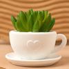Teacup Tray Silicone Mold with Handle DIY plaster Heart Coffee Cup Saucer UV Resin Epoxy Mold Candle Cup Ceramics Mold Home Deco