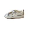 Mary Jane Ballet 5cm Jurchen single wind shoes casual shoes sweet sister leather sports Korean version inner height increase silver German trai