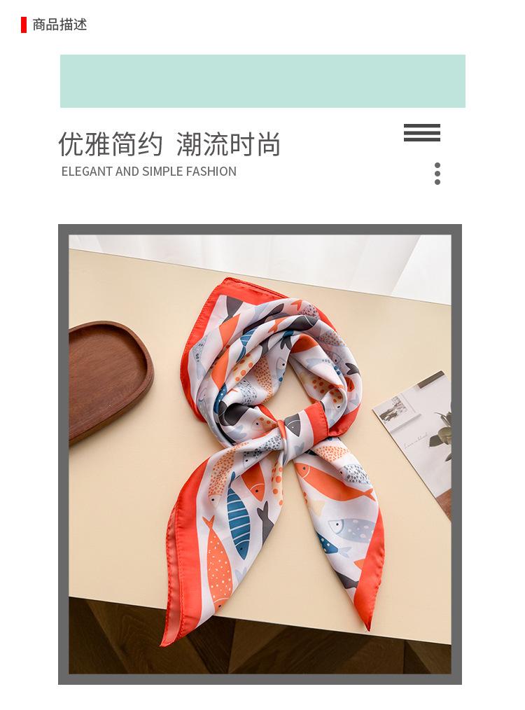 Travel vacation simulation silk printing silk scarf small square scarf high-end shawl sunscreen neck scarf headscarf female