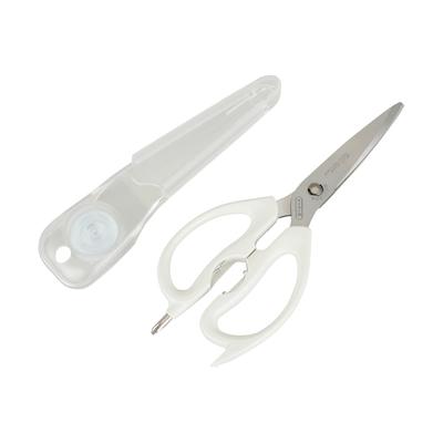 Kai Corporation KAI Mounting Storage Magnetic Case Kitchen Scissors Shears Pull Tab Opener Seal Cutter Phillips Screwdriver Function Included White
